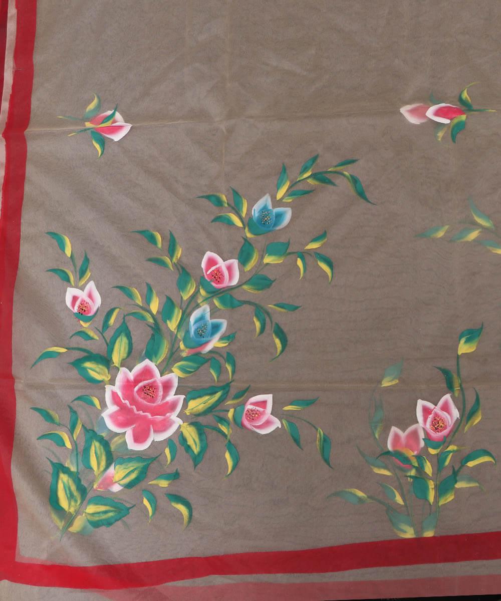 Organza Fabric Material Dupatta  Stole Scarf Digital Print Buy Now Fabric Dekho
