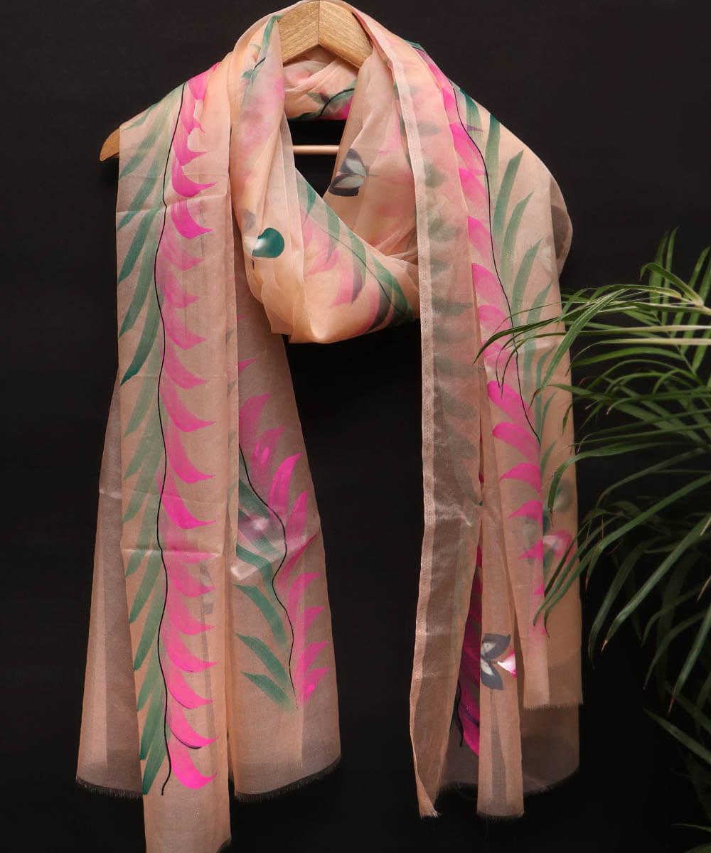 Organza Fabric Material Dupatta  Stole Scarf Digital Print Buy Now Fabric Dekho