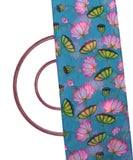 Light Blue Colour Floral Print Digital Print Chiffon Fabric