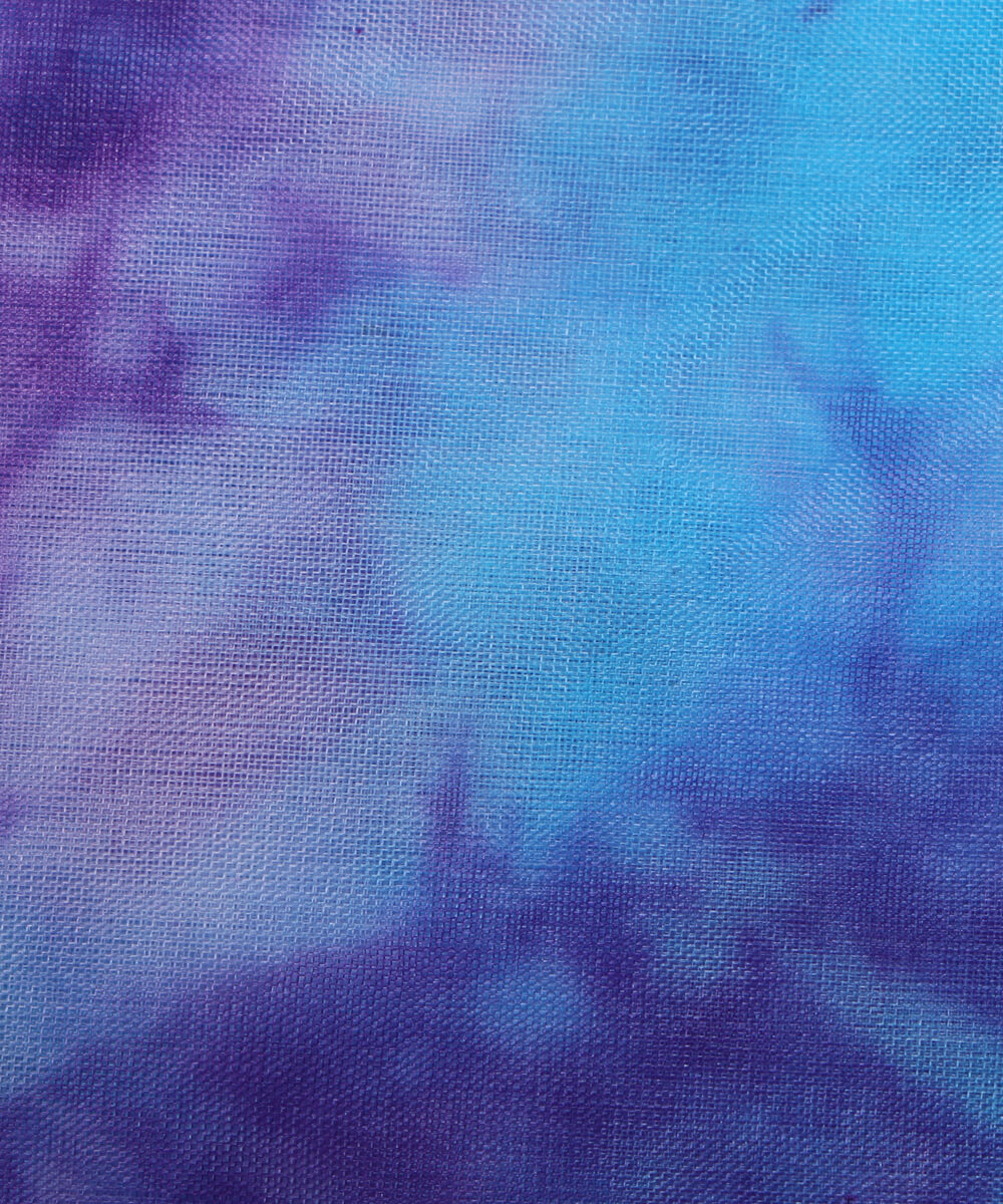 Buy Organza Silk Blue Tie Dye Printed Fabric Online At Fabric Dekho