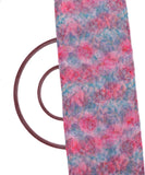 White Colour Floral Digital Print Organza Fabric