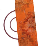 Yellow Colour Floral Digital Print Organza Fabric