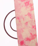 Off White Colour Tie Dye Digital Print Organza Fabric