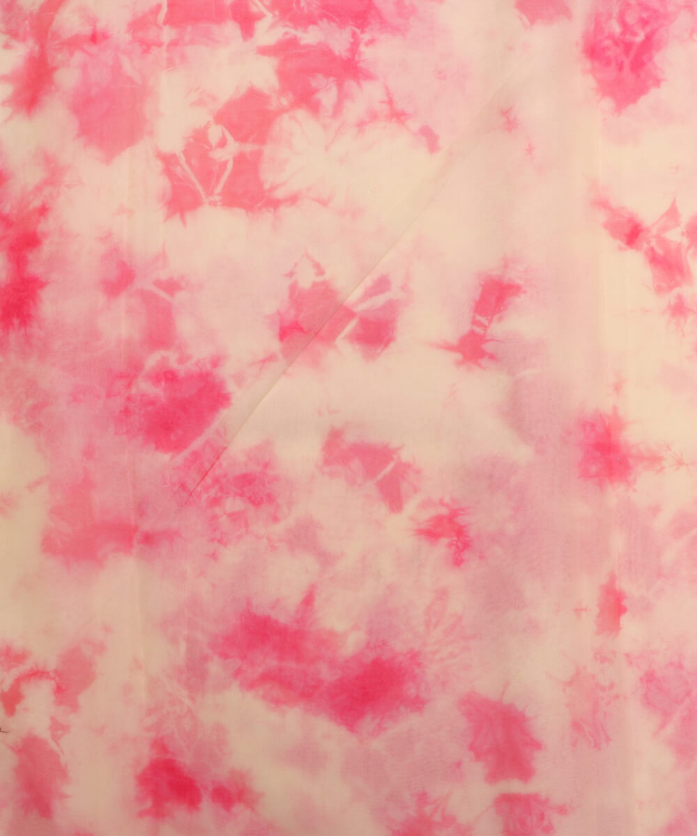 Buy Organza Silk Blue Tie Dye Printed Fabric Online At Fabric Dekho