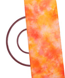 Yellow Colour Tie Dye Digital Print Organza Fabric
