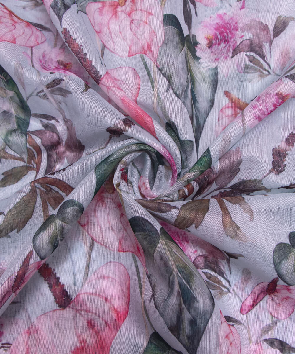 pure chanderi silk fabric price