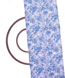 White Colour Floral Print Chanderi Silk Fabric