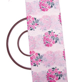 White Colour Floral Print Chanderi Silk Fabric