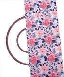 White Colour Floral Print Chanderi Silk Fabric