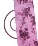 Lilac Colour Floral Print Chanderi Silk Fabric