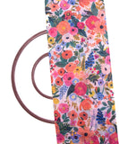 Multi Color Floral Print Chanderi Fabric