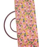 Light Peach Color Floral Print Chanderi Fabric