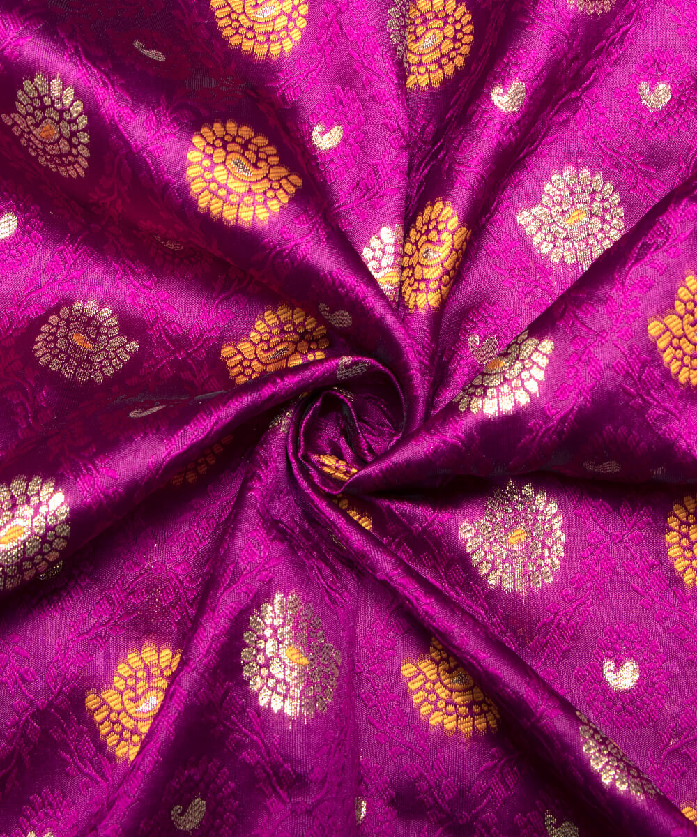 Banarasi Silk Fabric Blouse Pattu Pavada Online At Fabric Dekho