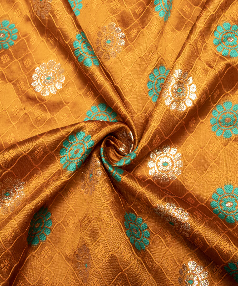 Banarasi Silk Fabric Blouse Pattu Pavada Online At Fabric Dekho