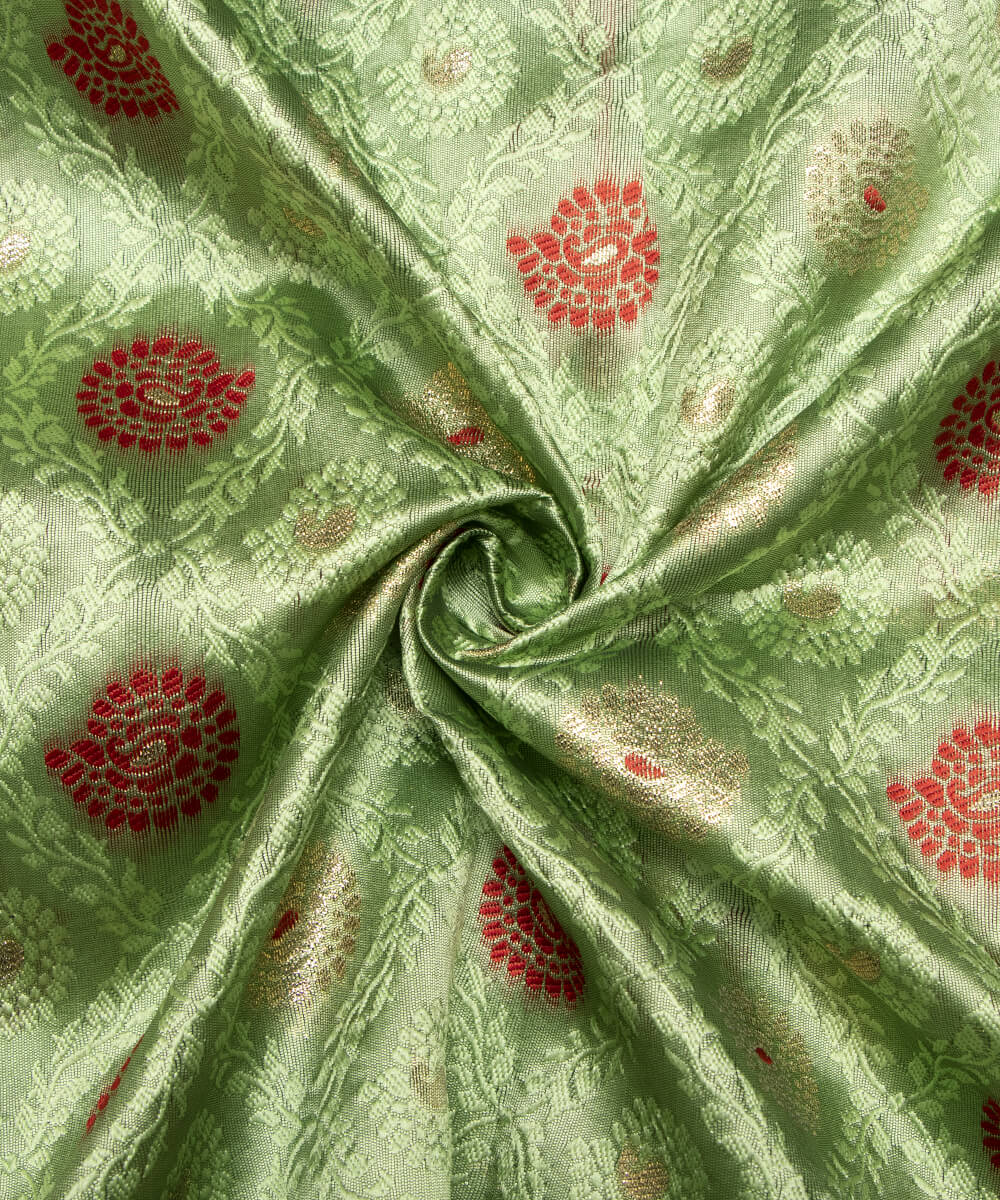 Banarasi Silk Fabric Blouse Pattu Pavada Online At Fabric Dekho