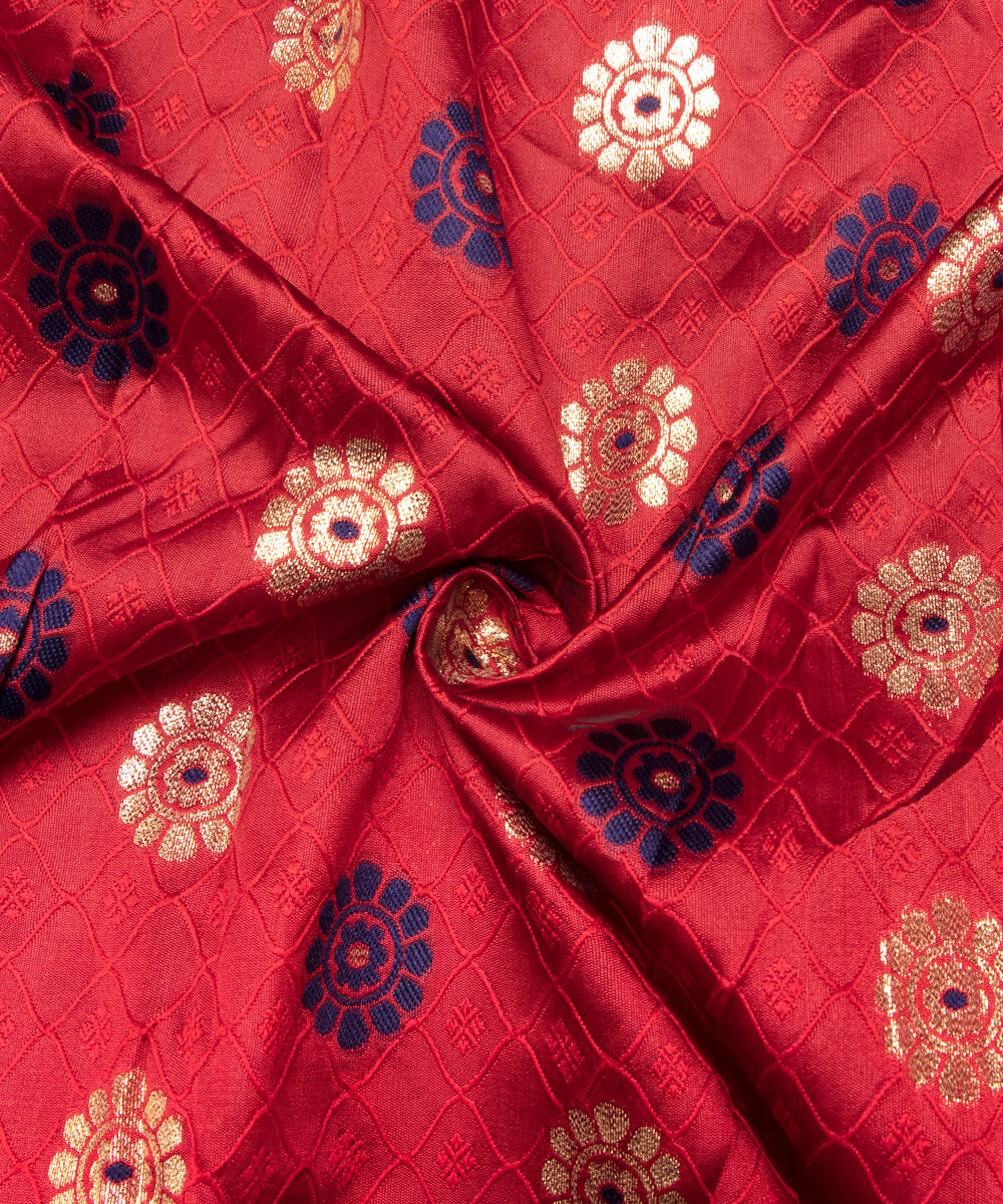 Banarasi Silk Fabric Blouse Pattu Pavada Online At Fabric Dekho