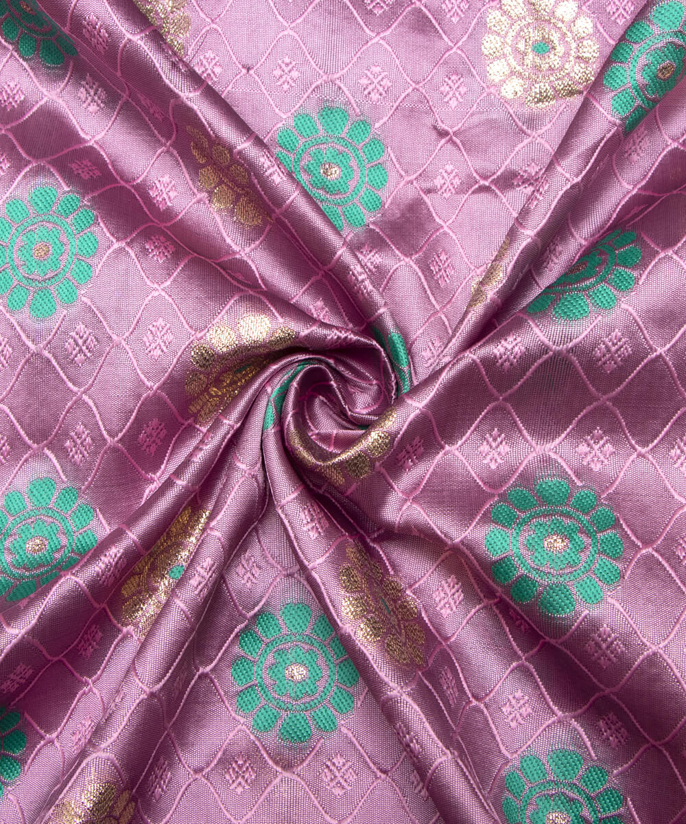 Banarasi Silk Fabric Blouse Pattu Pavada Online At Fabric Dekho