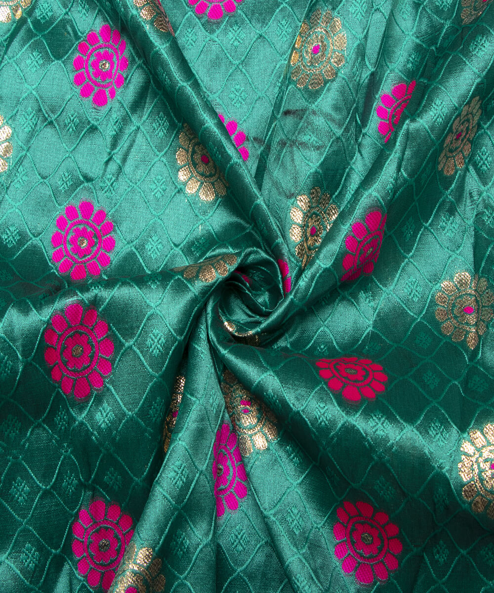 Banarasi Silk Fabric Blouse Pattu Pavada Online At Fabric Dekho