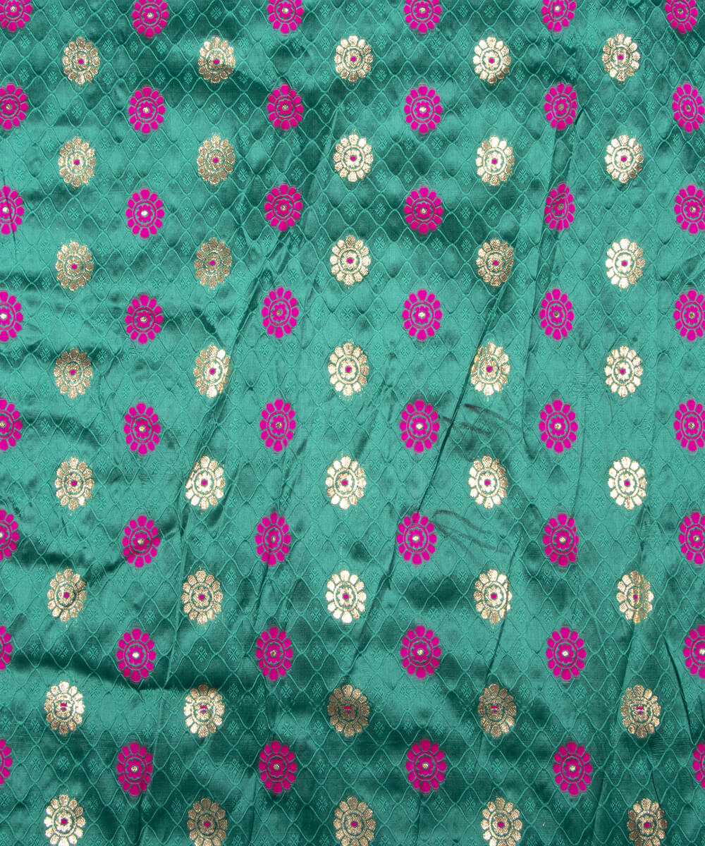 Banarasi Silk Fabric Blouse Pattu Pavada Online At Fabric Dekho