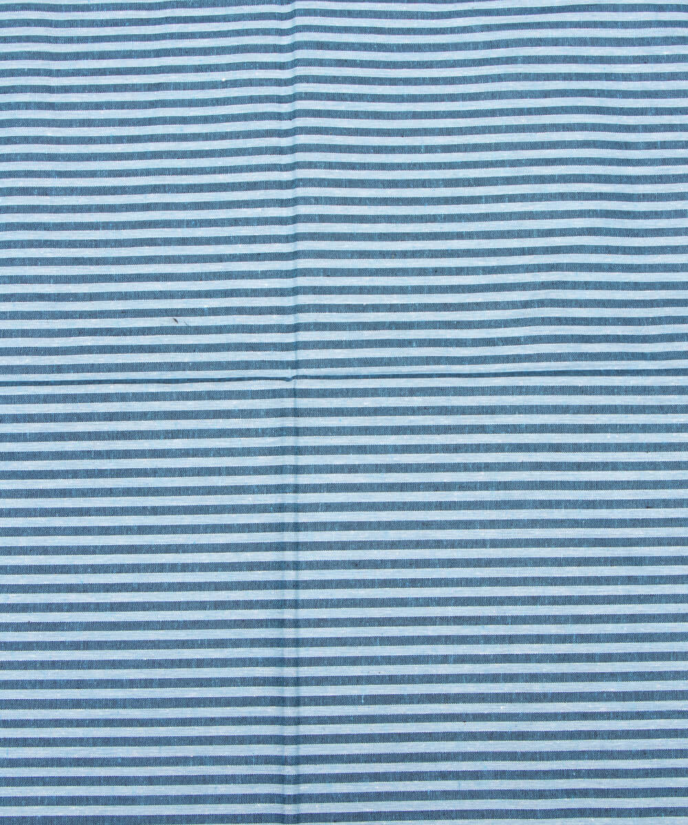 blue-black-colour-stripes-pattern-khadi-fabric