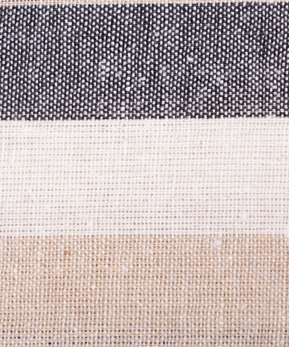 black-colour-stripes-pattern-khadi-fabric
