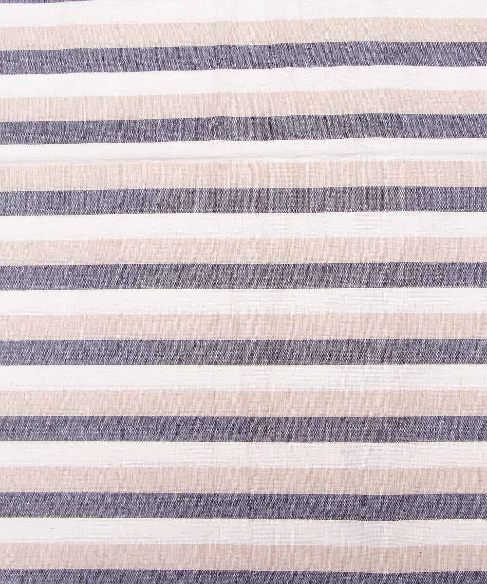 black-colour-stripes-pattern-khadi-fabric