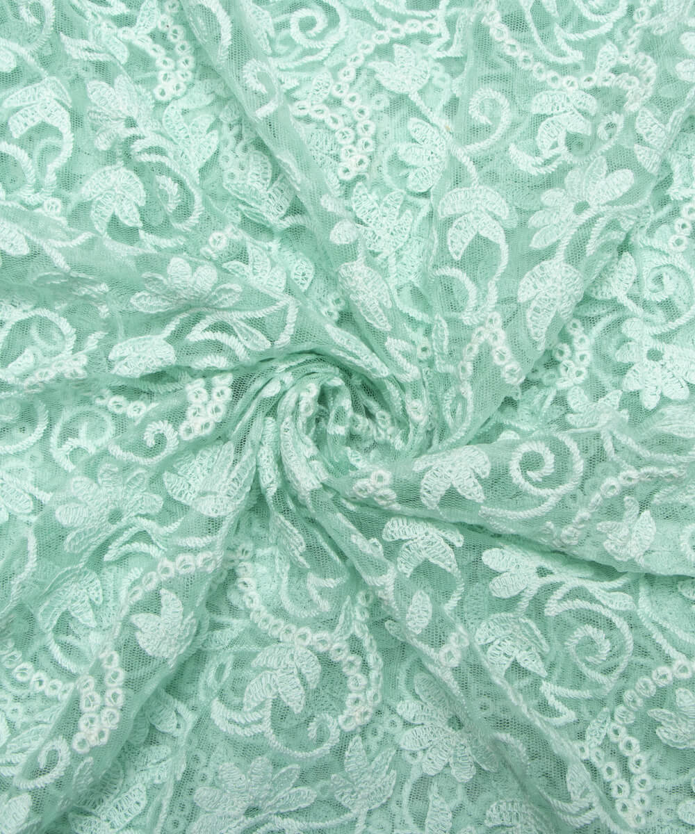 Net Embroidery Fabric Material Boutique Designer