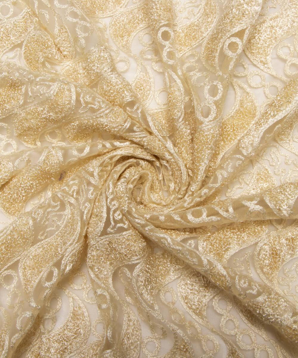 Net Embroidery Fabric Material Boutique Designer