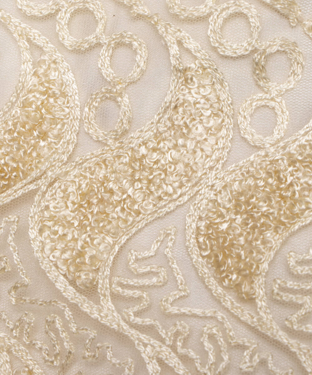 Net Embroidery Fabric Material Boutique Designer