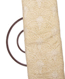 Light Yellow Colour Floral Net Embroidery Fabric