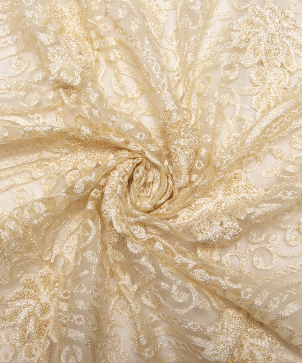 Net Embroidery Fabric Material Boutique Designer