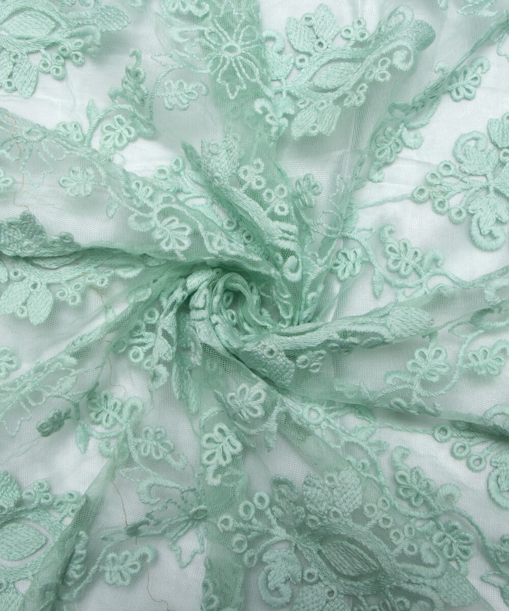 Net Embroidery Fabric Material Boutique Designer
