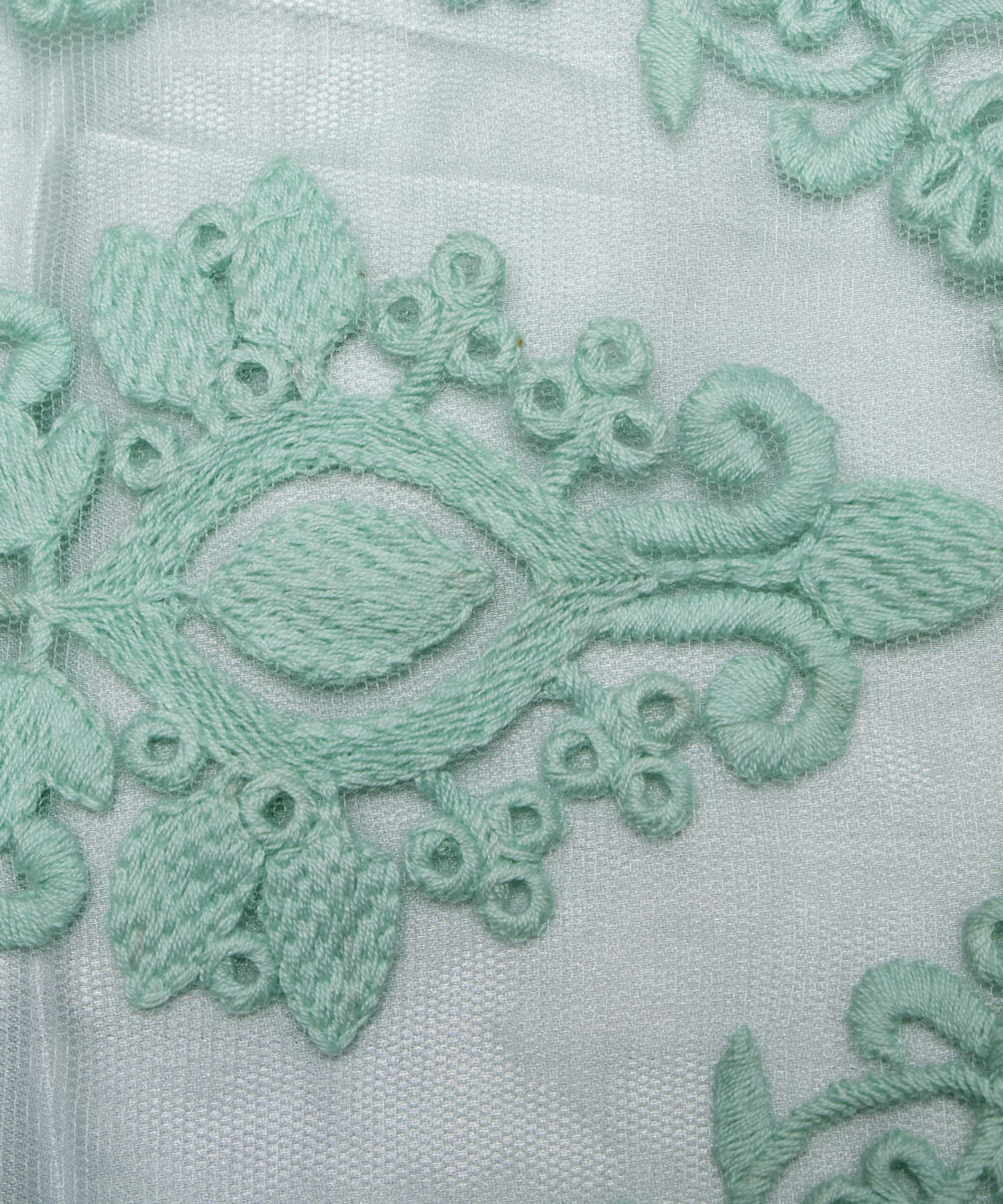 Net Embroidery Fabric Material Boutique Designer