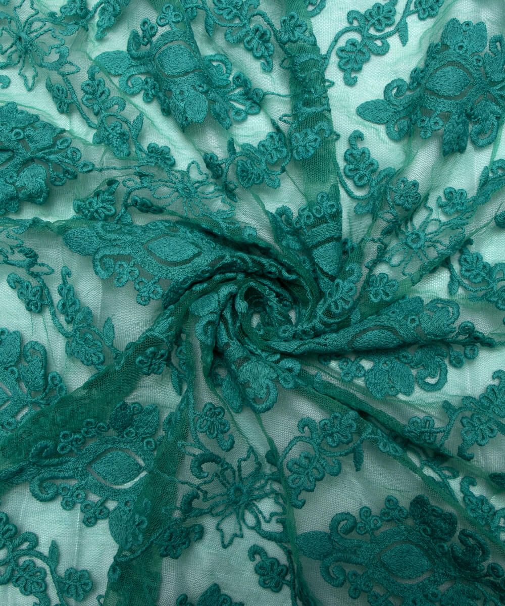 Net Embroidery Fabric Material Boutique Designer