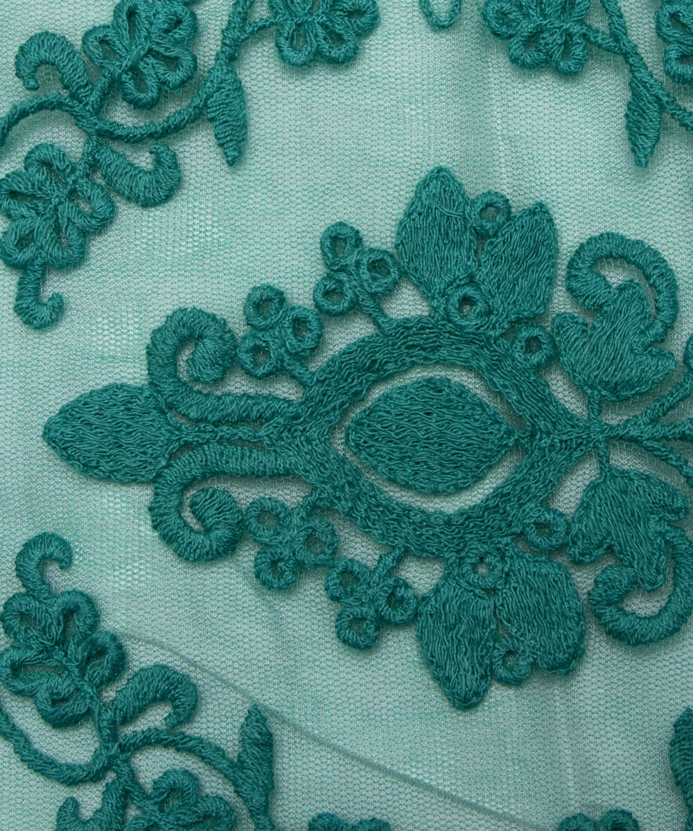 Net Embroidery Fabric Material Boutique Designer