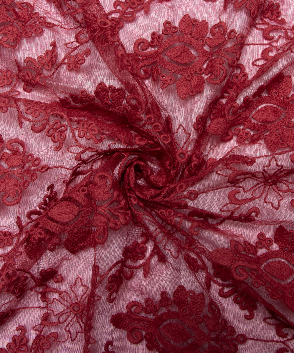 Net Embroidery Fabric Material Boutique Designer