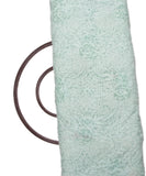 Light Aqua Colour Floral Net Embroidery Fabric