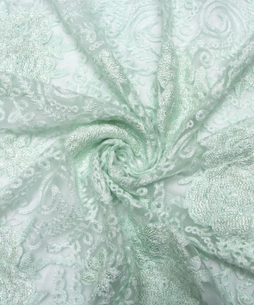 Net Embroidery Fabric Material Boutique Designer
