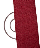 Maroon Colour Floral Net Embroidery Fabric
