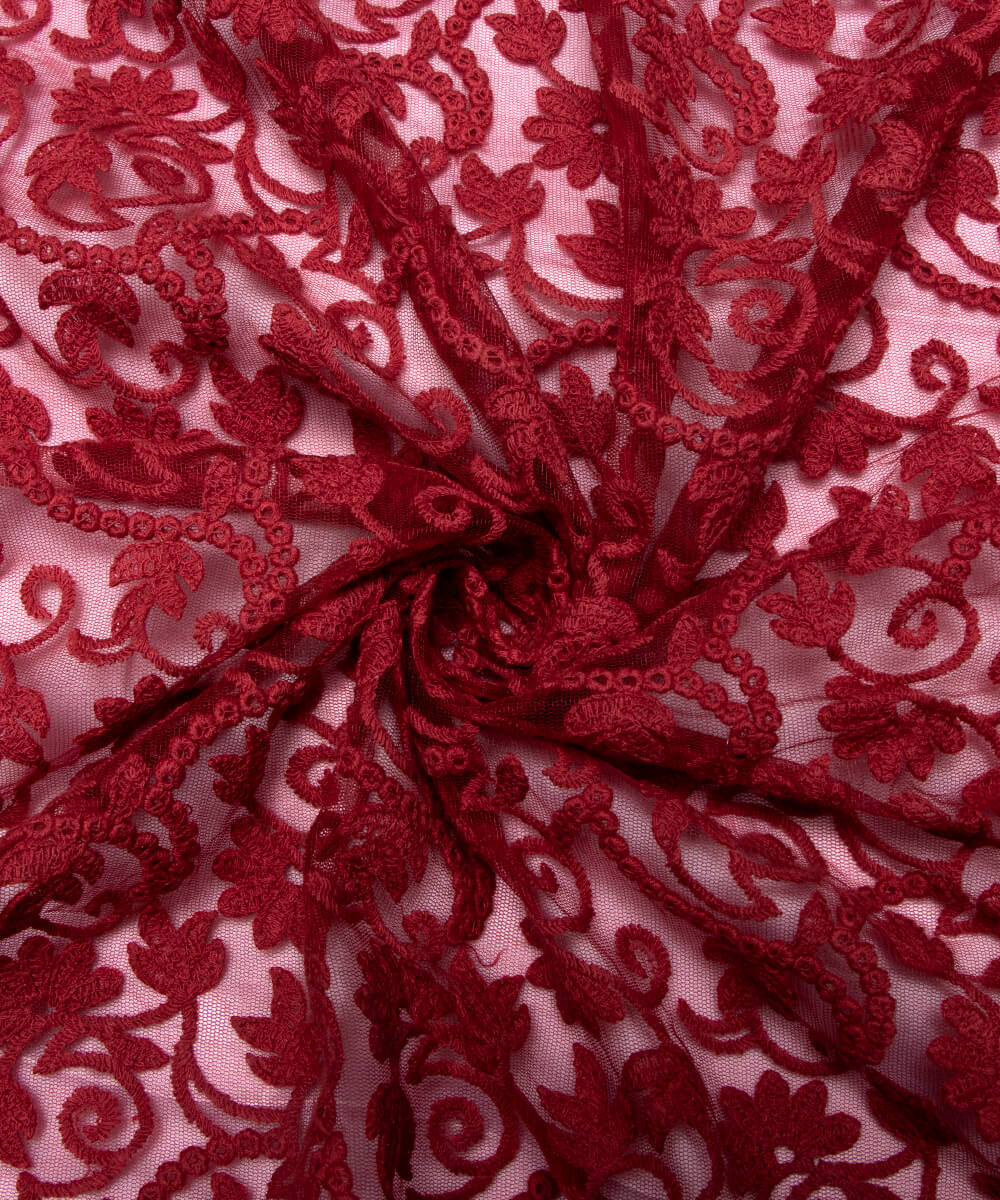 Net Embroidery Fabric Material Boutique Designer