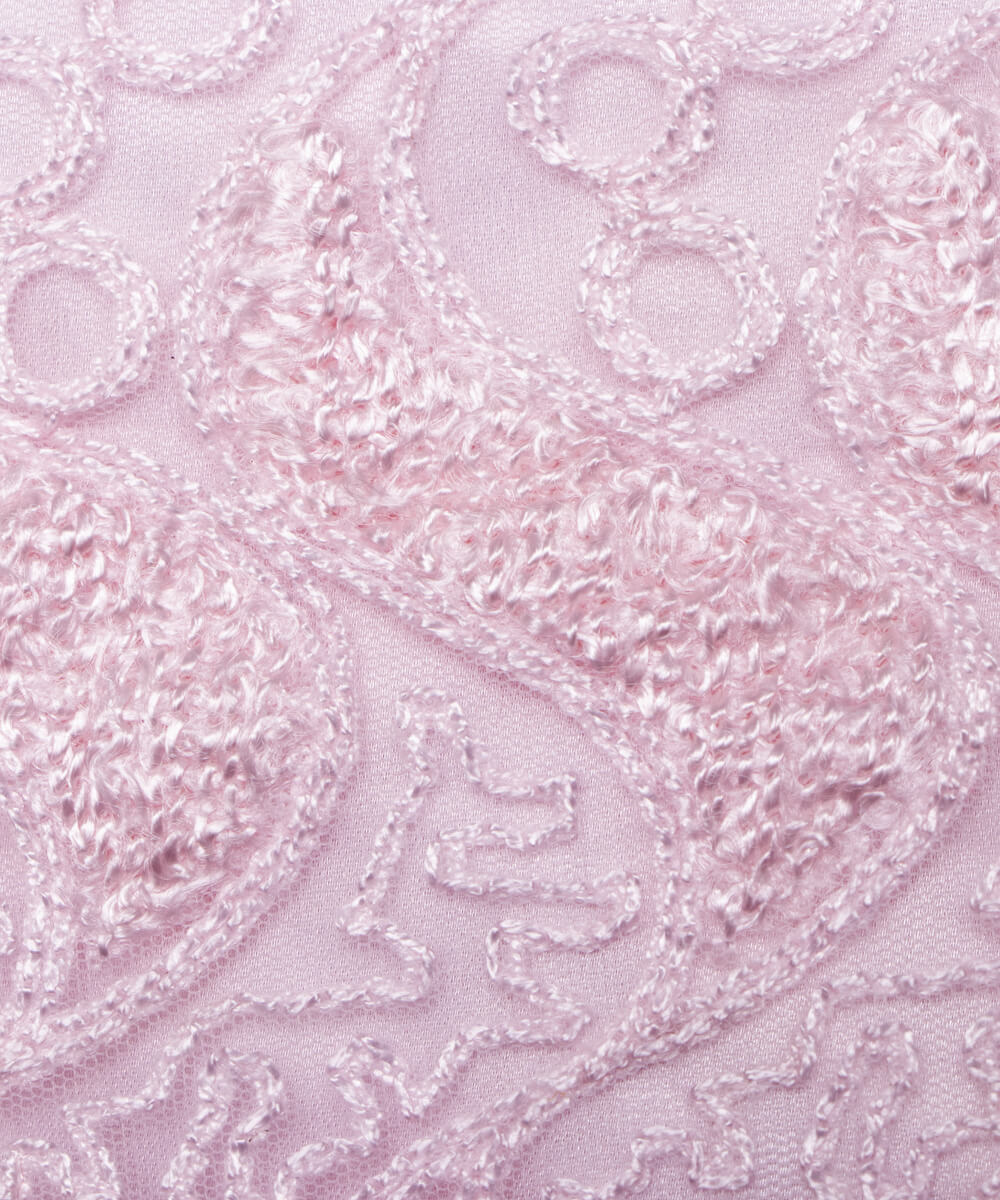 Light Pink Colour Floral Net Embroidery Fabric