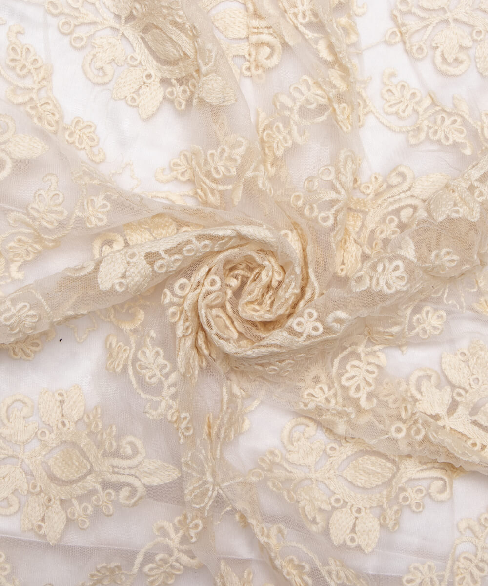 Net Embroidery Fabric Material Boutique Designer