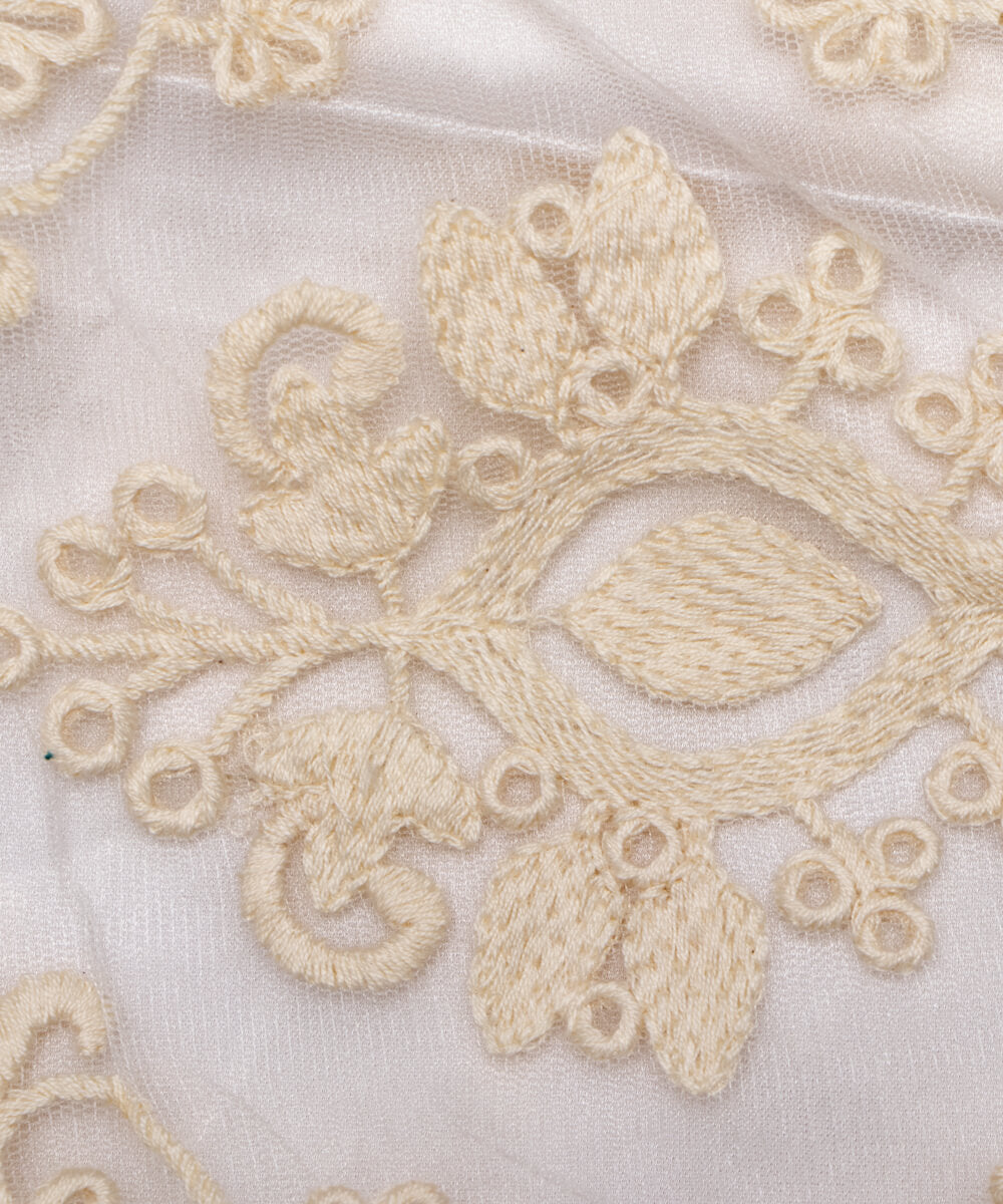 Net Embroidery Fabric Material Boutique Designer
