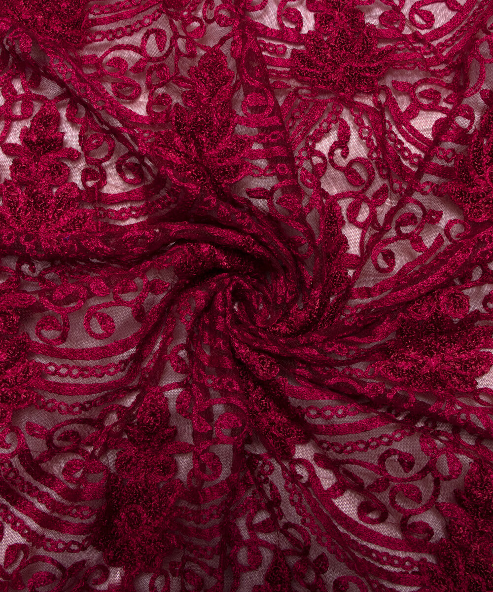 Net Embroidery Fabric Material Boutique Designer