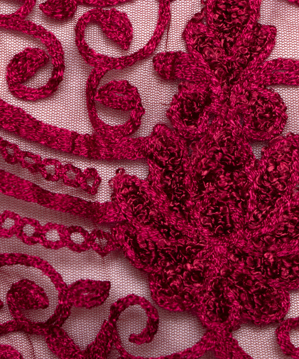 Net Embroidery Fabric Material Boutique Designer