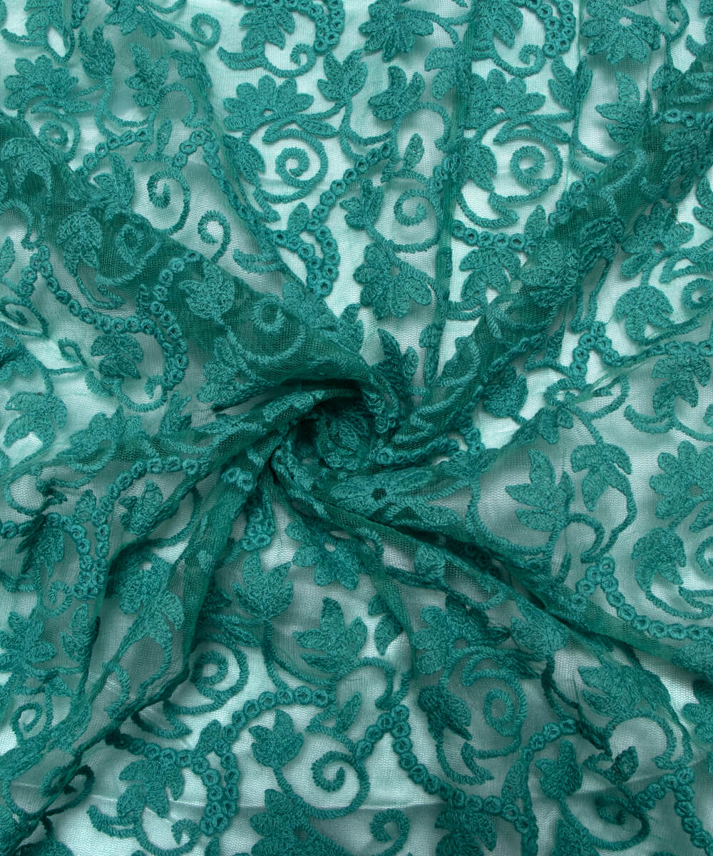Net Embroidery Fabric Material Boutique Designer