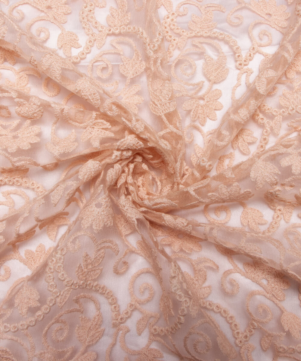 Net Embroidery Fabric Material Boutique Designer