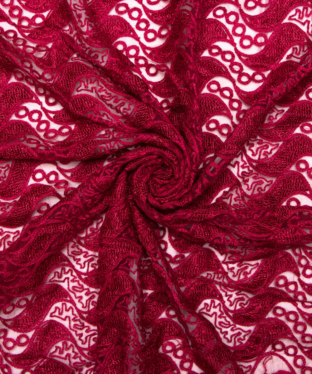 Net Embroidery Fabric Material Boutique Designer