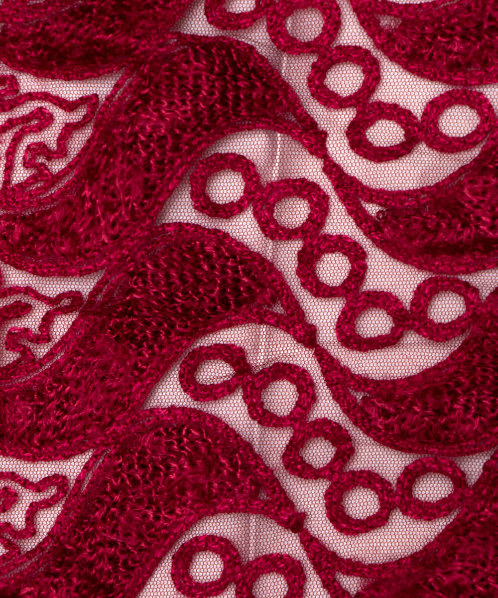 Net Embroidery Fabric Material Boutique Designer