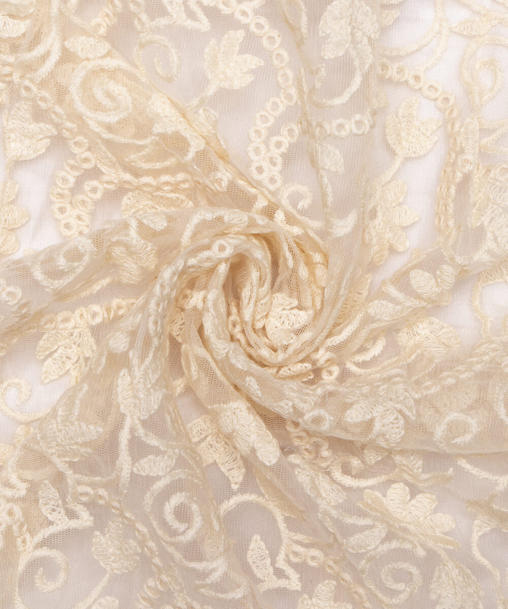 Net Embroidery Fabric Material Boutique Designer